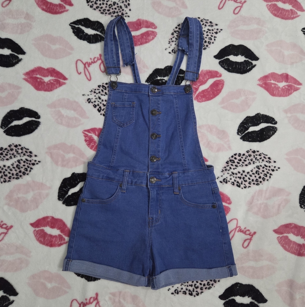 Blue Denim Overalls With Adjustable Straps